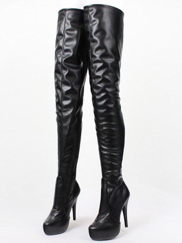 Thigh boots stiletto - , hidden