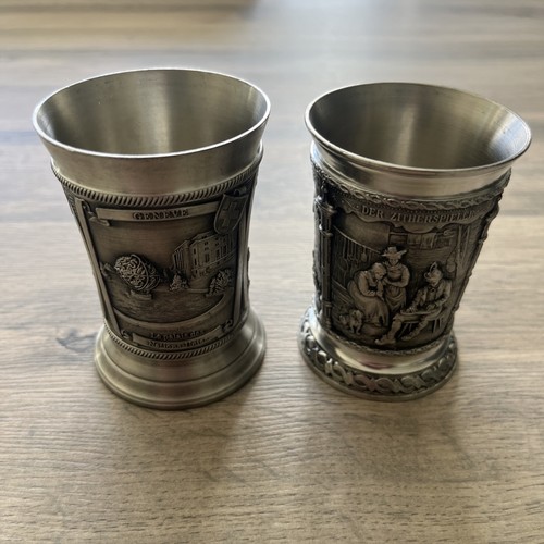 Vintage pewter cup wolf - cup, by