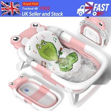 Foldable Baby Bath Tub BathTub Essentials for Newborn 0-24 Months Soft Cushion