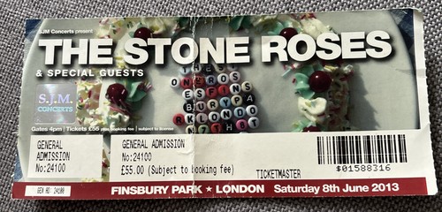 Stone roses ticket stub - stone,