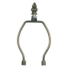 Antique Brass Harp & Finial