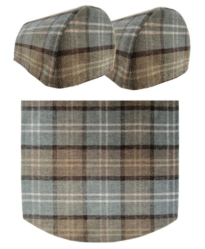 Balmoral check round arm caps - check,