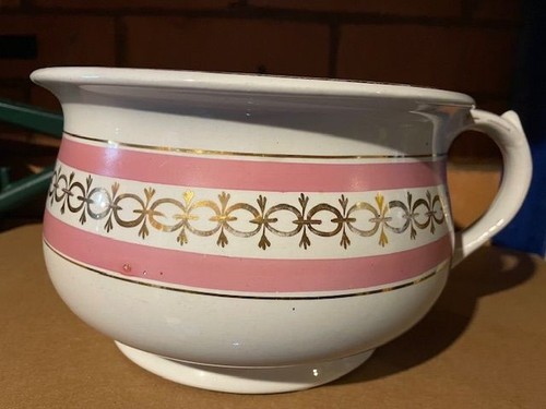 Antique chamber pot pink - antique,