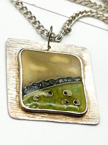 Artisan enamel countryside - enamel,