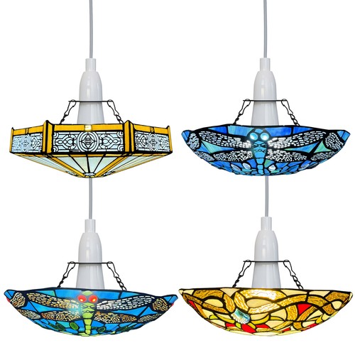 Retro stained glass ceiling - retro,