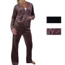 Womens Soft Tracksuit Set Velvet Feel Velour Set Ladies Girls Casual Loungewear