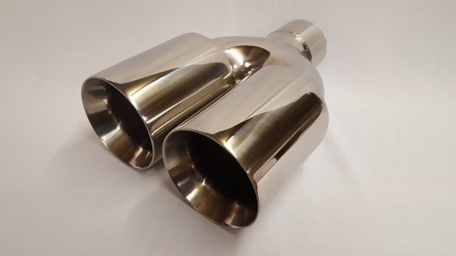 Stainless twin tailpipe - stainless,