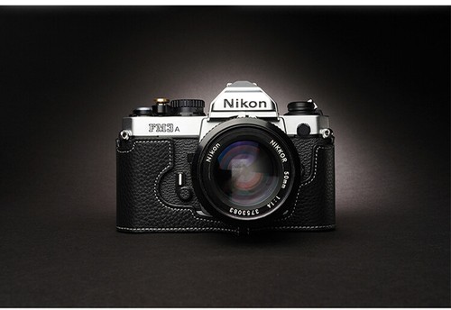 Leather half case for - half, nikon