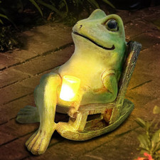 CLIUNT Solar LED Frog Garden