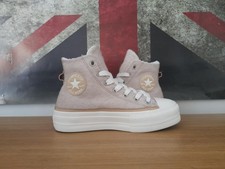 CONVERSE ALL STAR LIFT PLATFORM BEIGE HIGH TOPS SIZE UK 6 EURO 39