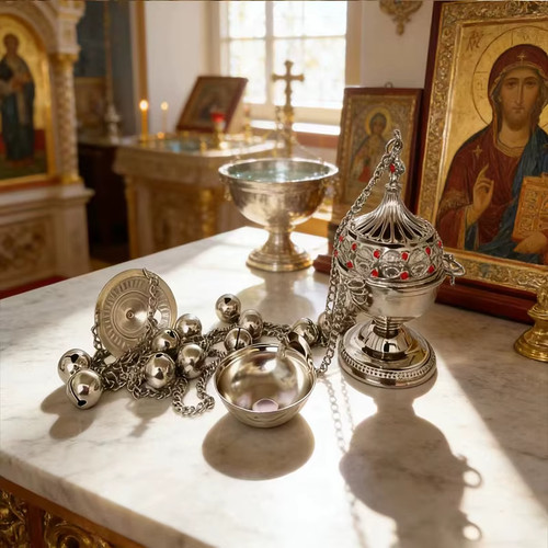 Vintage silver plated - silver, orthodox