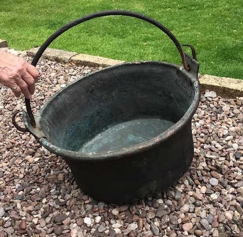 Antique copper large - copper, cauldron