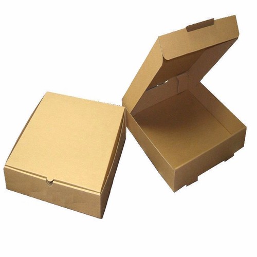 Brown plain pizza - brown,