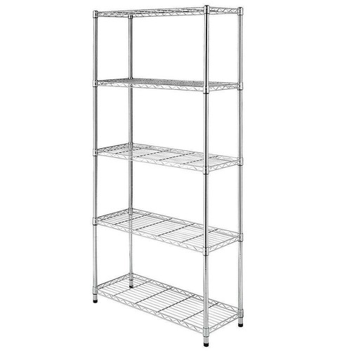 Chrome black shelf steel - 5-shelf,