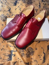 Bally Men's Shoes Size 11.5 EU 45.5 Flame Red Calf Plain Rosillo/03 New with Box