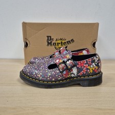 Dr Martens Polley 8065 Floral Clash Wanderlust Mary Jane Shoes Size Uk 5 Eu 38