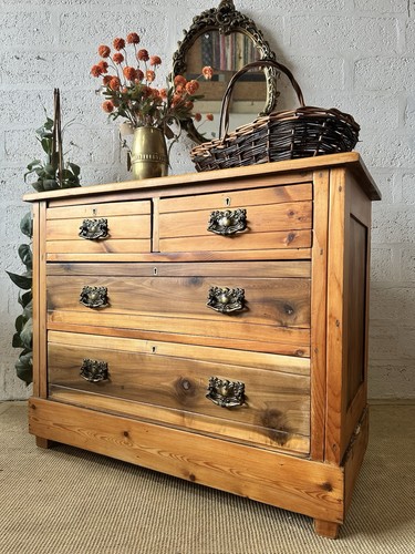 Stunning edwardian pine chest - edwardian,