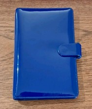 Filofax Compact PATENT Personal Organiser - Gloss dark blue . Used.