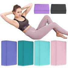 2x Yoga Blocks EVA Foam Brick Pilates Stretch Fitness Exercise Support Aid