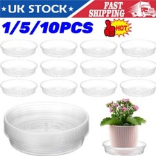 1/5/10X Clear Round Plastic Plant Pot Saucer Planter Water Drip Tray Base Plate