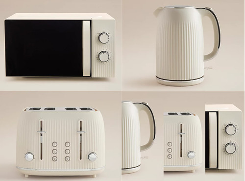 Cream textured kettle - 1.7l,