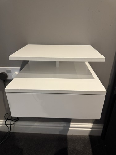 Ikea white bedside table - bedside, /