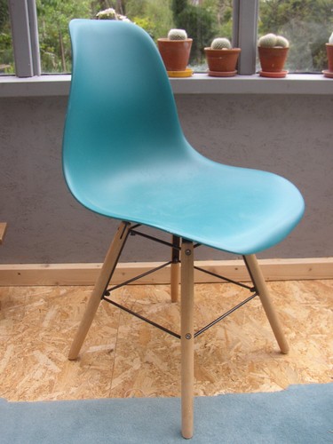 Turquoise dining chair plastic - dining,
