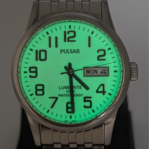 Pulsar lumibrite watch silver - lumibrite,