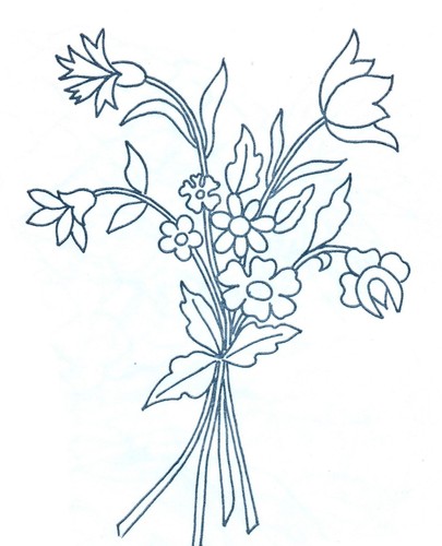 Vintage embroidery transfer - embroidery,