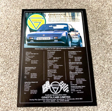 GINETTA G32 c. 1990 FRAMEABLE COLLECTIBLE WALL ART ORIGINAL CLASSIC CAR  ADVERT
