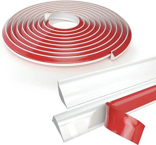 White pvc quadrant trim - 3m,