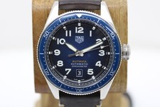 TAG Heuer Autavia Blue Automatic 42mm Date Dial Watch W/ Box & Papers WBE5116