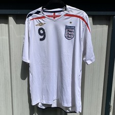 England 2007/2008/2009 Home Jersey 'ROONEY 9' XL