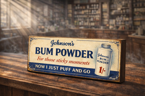Bathroom sign vintage style - sign,