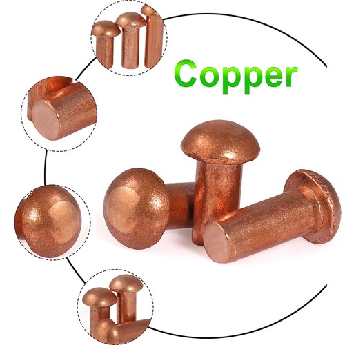 Copper rivets dome round - copper,