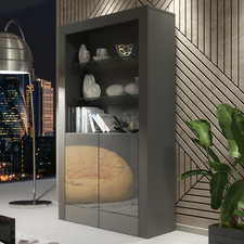 170cm Display Cabinet | Grey