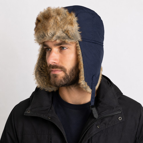 Winter trapper hat navy - winter, blue