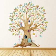 Fairy Tree House Childrens Wall Sticker WS-50571