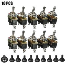 10 Set Waterproof Toggle Flick Switch 12V ON/OFF Car Dash Light Metal Heavy Duty
