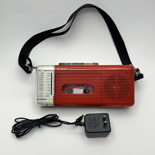 Sharp red radio - qt-v5(r),