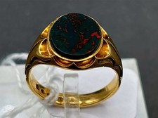 1861 Antique 18ct Gold Bloodstone Ring 7g