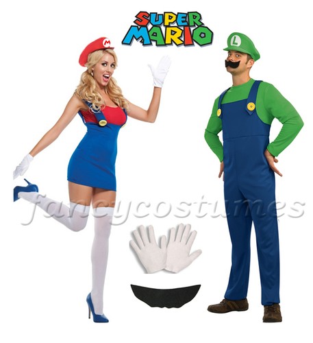 2pcs couple mens - super, mario