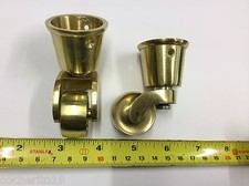   Solid Brass/ Nickel Castors,25,29,32,38 MM,Cup,Peg,Screw Fitting,Victorian sty