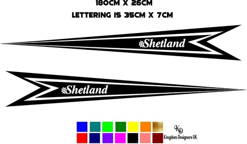 Shetland boats graphic - 1.8m,