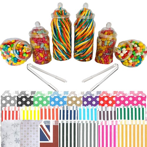 Plastic sweet jars 50 - 6, bags