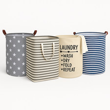 Laundry Basket Collapsible Drawstring Clothes Pop up Hamper Storage with Handle