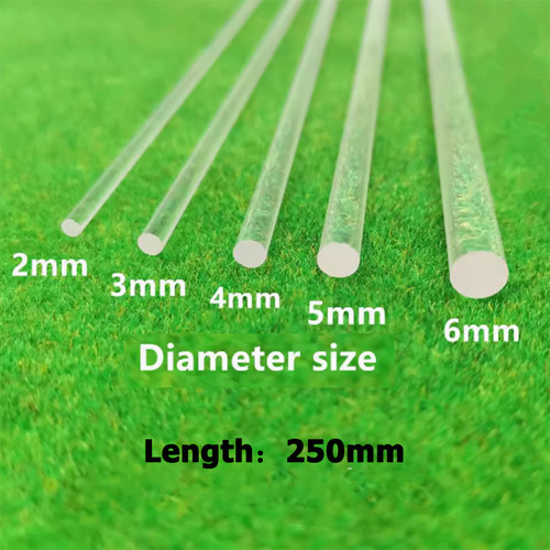 Clear acrylic rod 4 - acrylic, 2/3/4/5mm