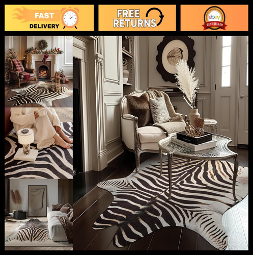 Zebra print area rug 4x5 - print, ft