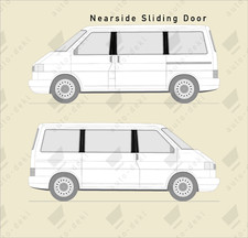 Fits VW T4 Transporter - B/C Pillar Vinyl Decals - For T4 With NS Sliding Door