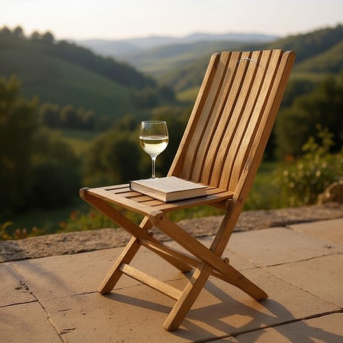 Solid teak garden chair - solid,